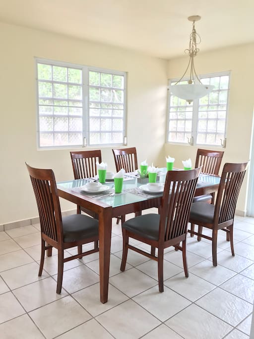 Open concept dining room.