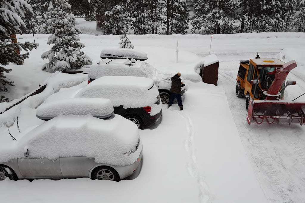 Parting is plowed daily and the main street is maintained by City and plowed all the time