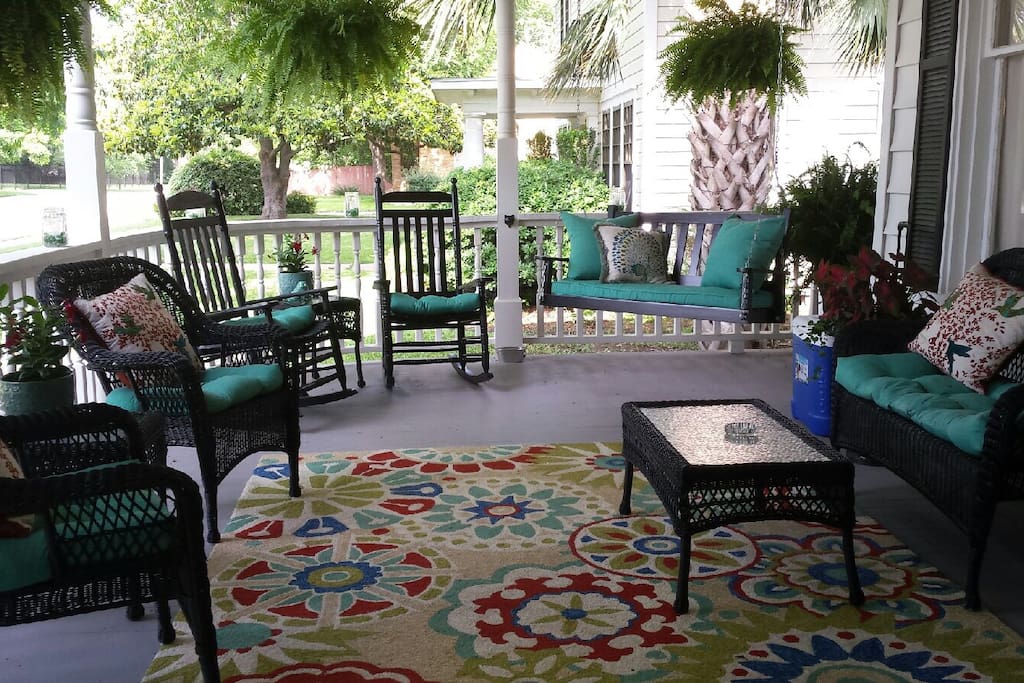 Seating on the front porch.