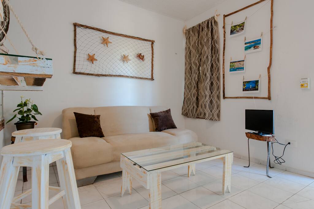 Living room with sofa bed (max. 2 people)