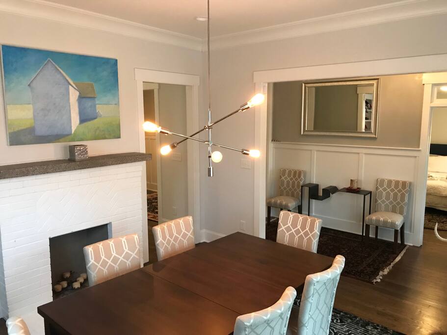 Dining table expands to sit 8-10 guests