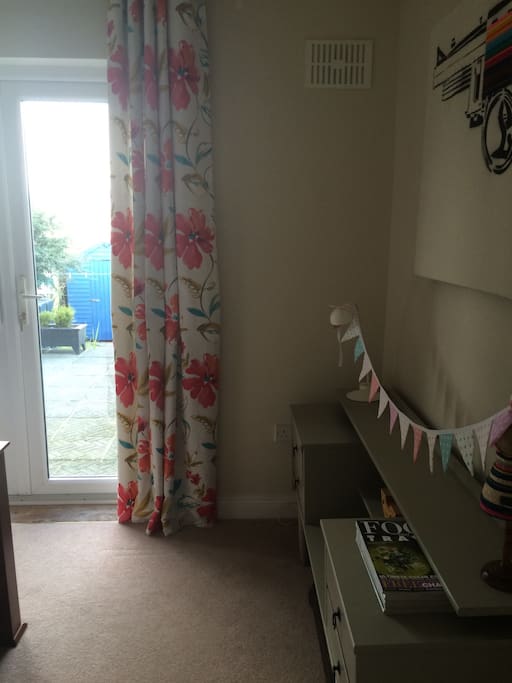 Double bedroom opening onto patio with wonderful views of the coast.