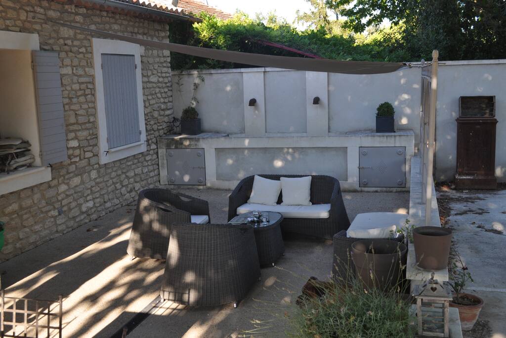 terrasse sous platanne