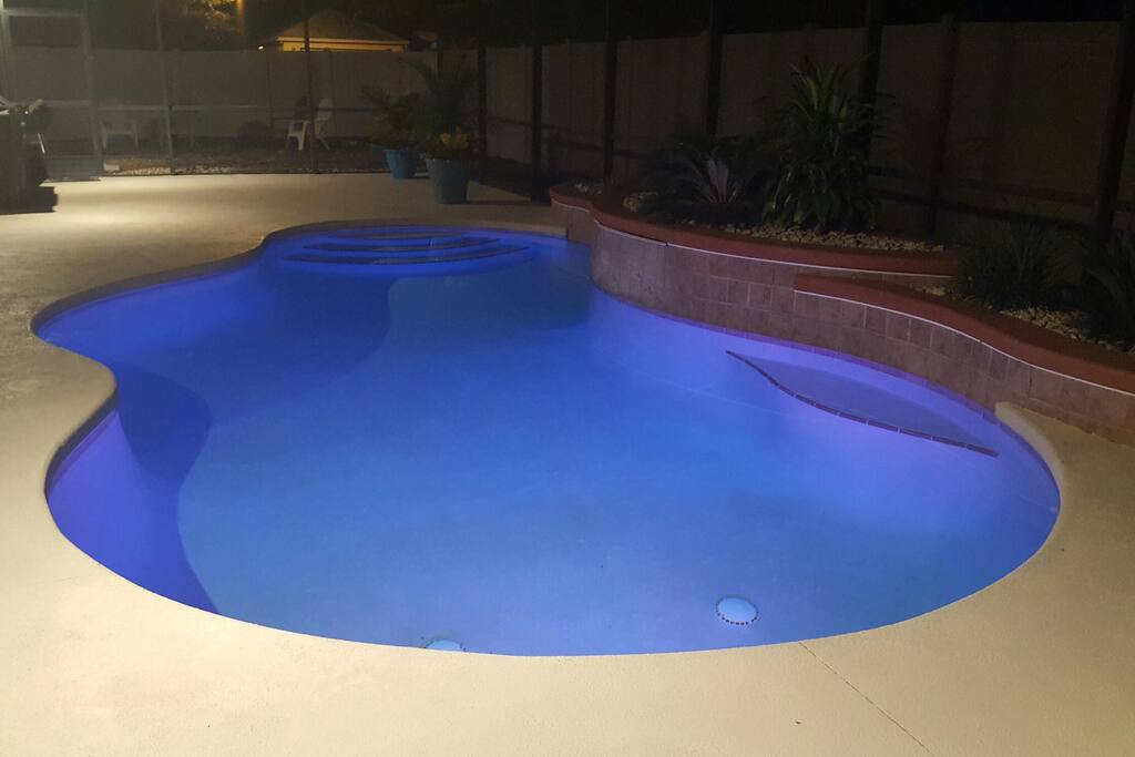 Enjoy the pool day and night