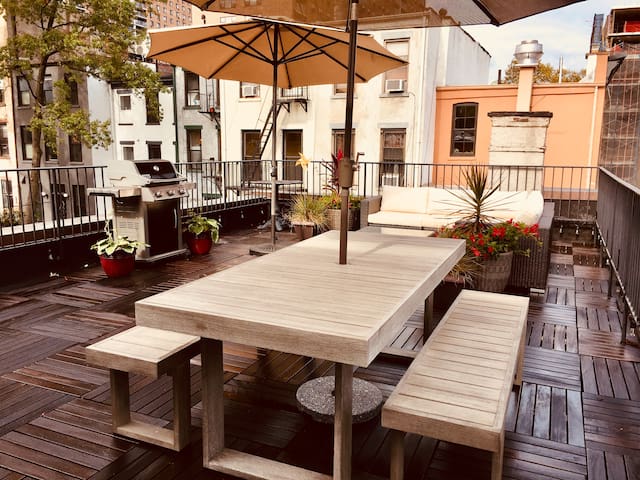Sun Filled Brownstone Apt with Large Private Deck