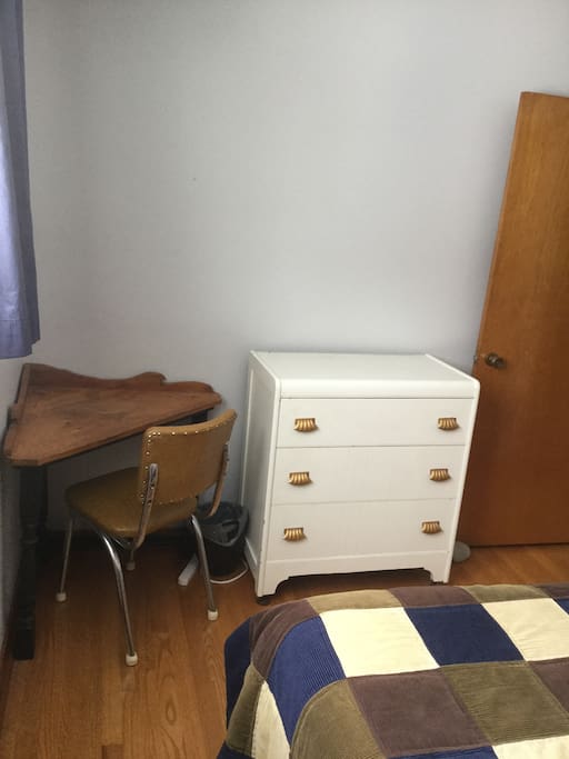 Desk area in bedroom.