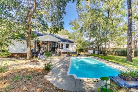 Pawleys - Prvt Pool Hot Tub Fenced Dogs OK 5 BR