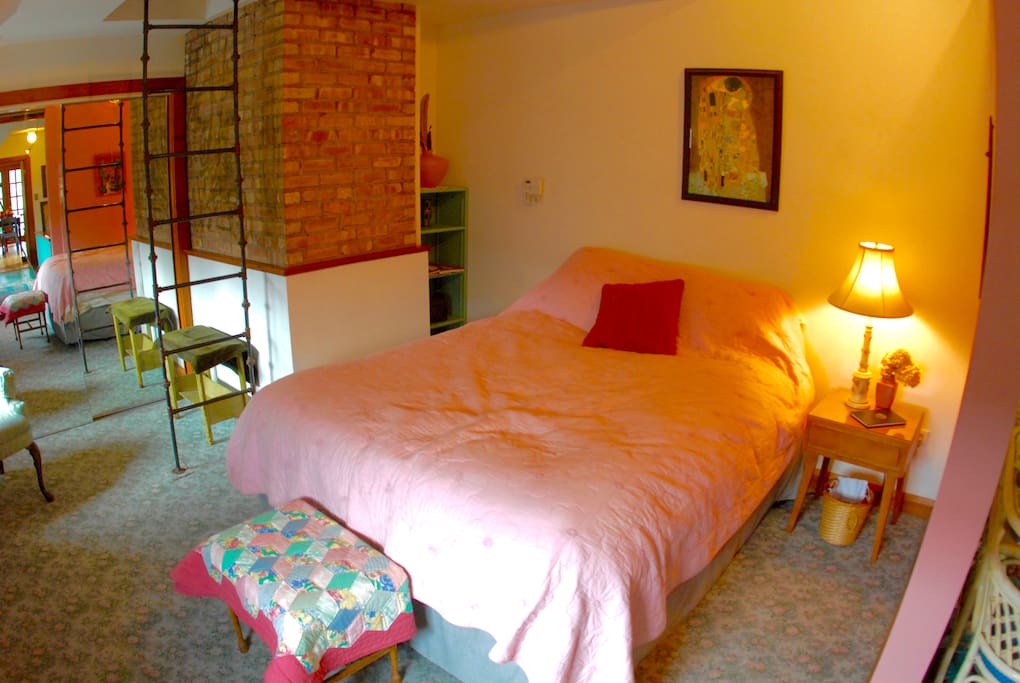This Queen size bed will also be comfy for the King!