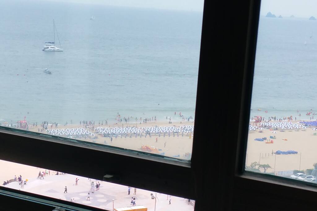 see the sea! through the window
창을 통해 보는 해운대 앞바다