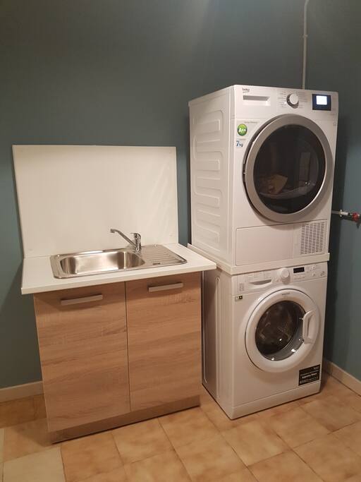 machine à laver et sèche linge