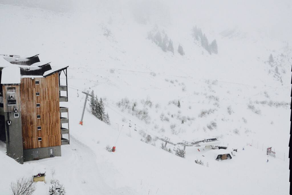 Vue extérieur sur les montagnes d'Avoriaz.