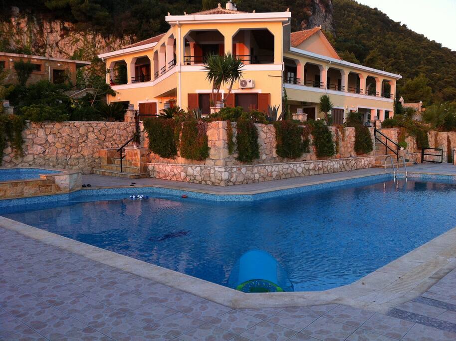 View of villa and pool