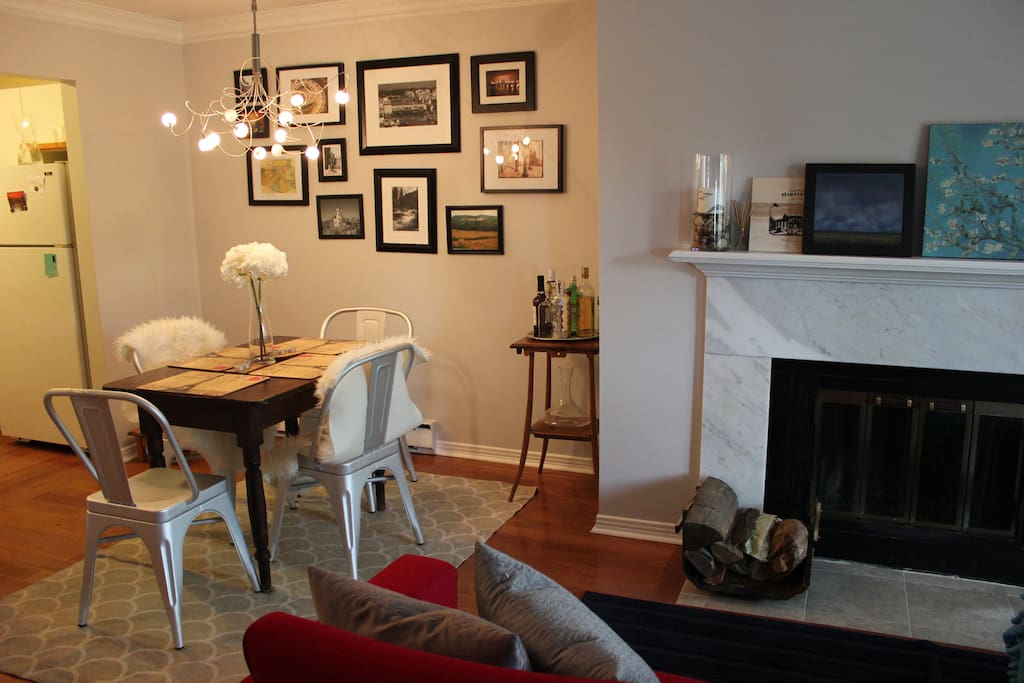 Living room and fire place