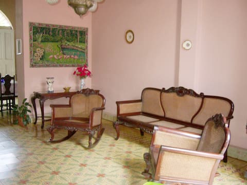 Room 2 of the Hostal Colonial with solar power
