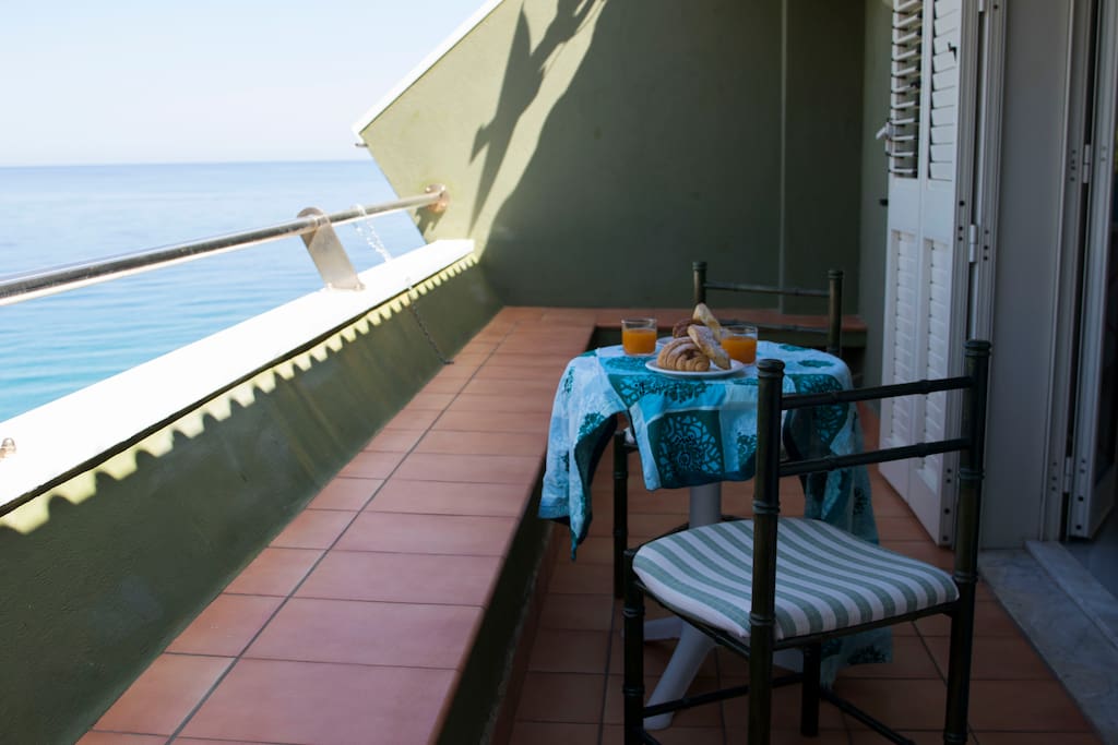 Spacious private balcony