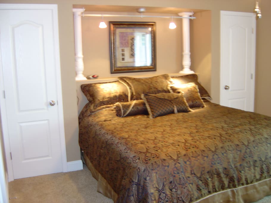 Bedroom 1 with adjacent bath