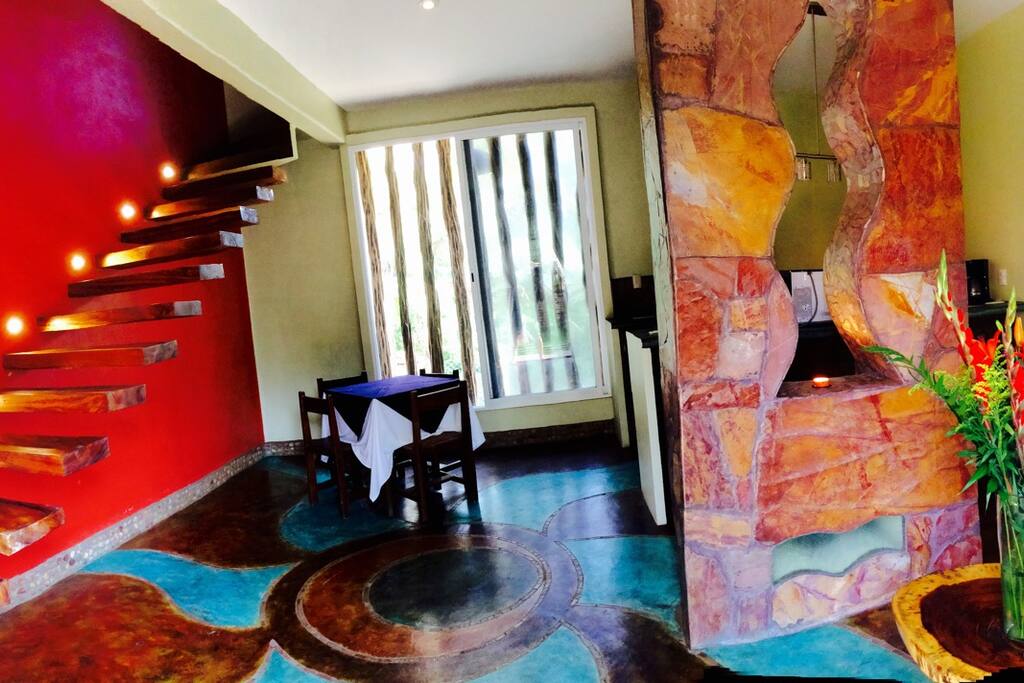 1st floor (living room and kitchen)