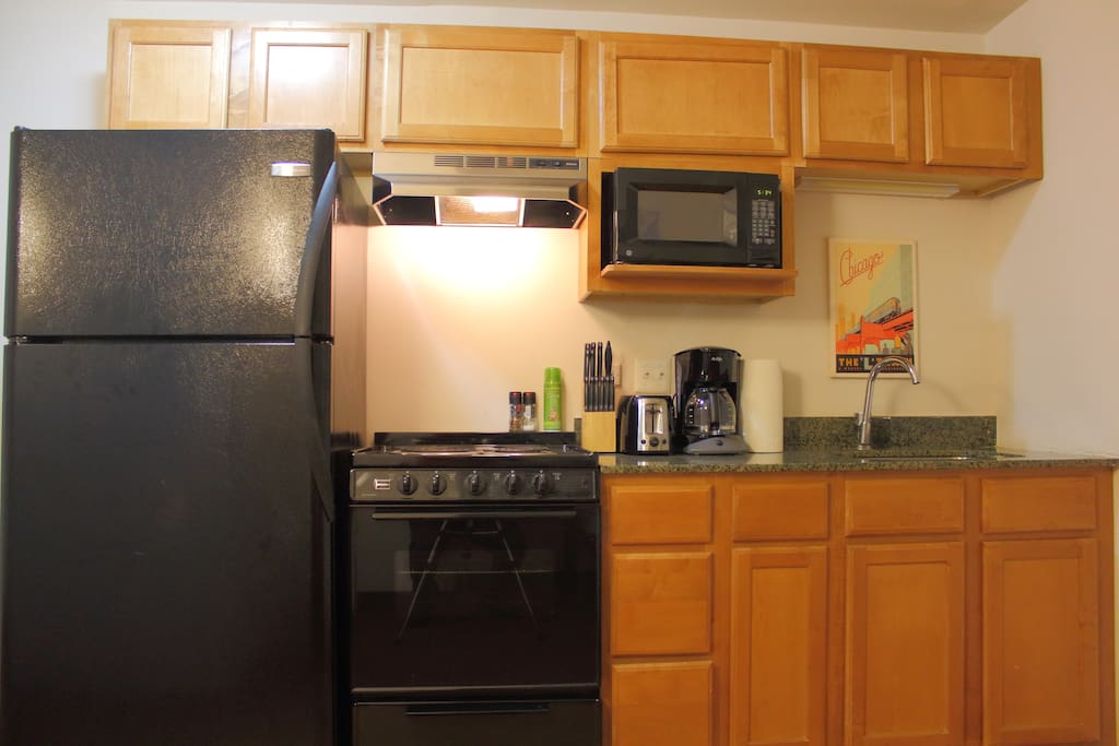 Note that the kitchen light switch is behind the toaster!