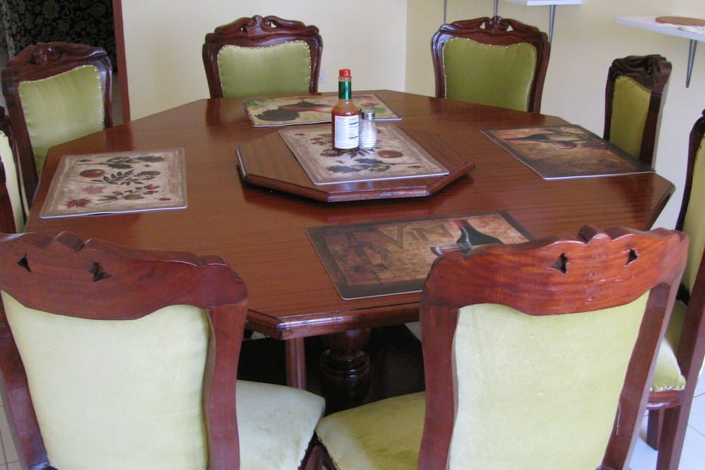 Spacious 8 seater dining table