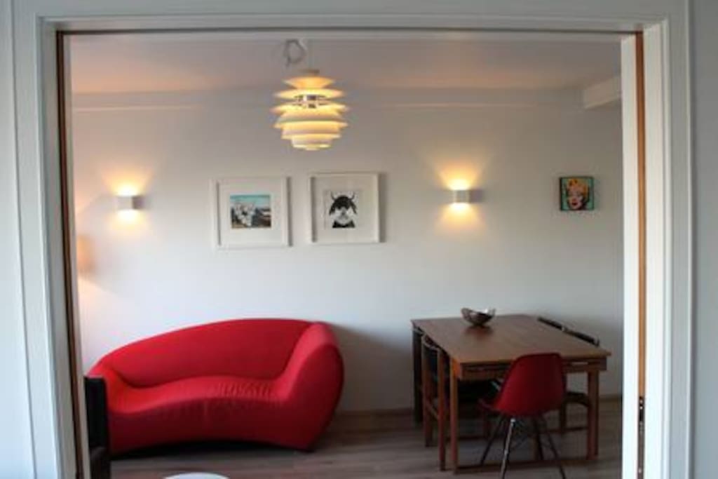 You enjoy eating your breakfast, lunch and dinner in the cozy living room.