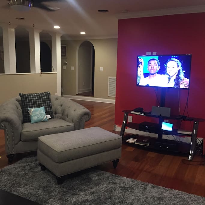 Family room with TV