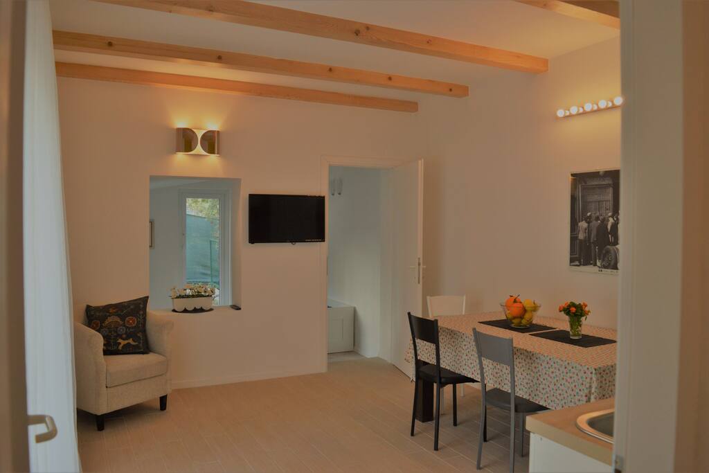 Living room with kitchen