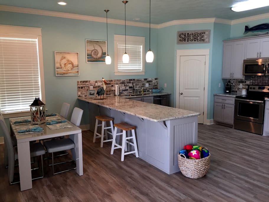 The large bar area allows you to relax and eat or perhaps just chat with the chef while your meal is being prepared!