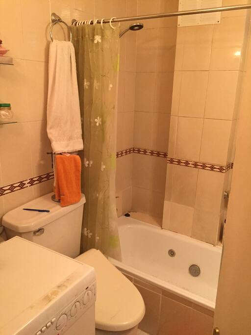 Bano del primer piso. Tenemos un water japonés que es una cosa espectacular!
First floor bathroom -- note we have a Japanese washlet! If you've never tried them, they are amazing.
