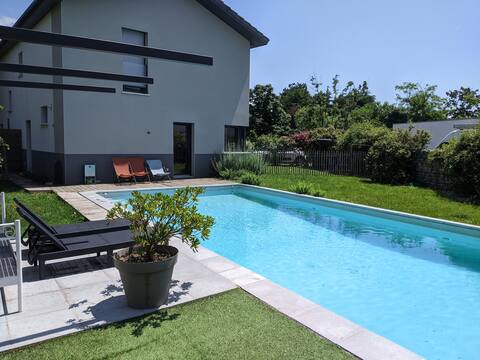 Architect house with large private pool