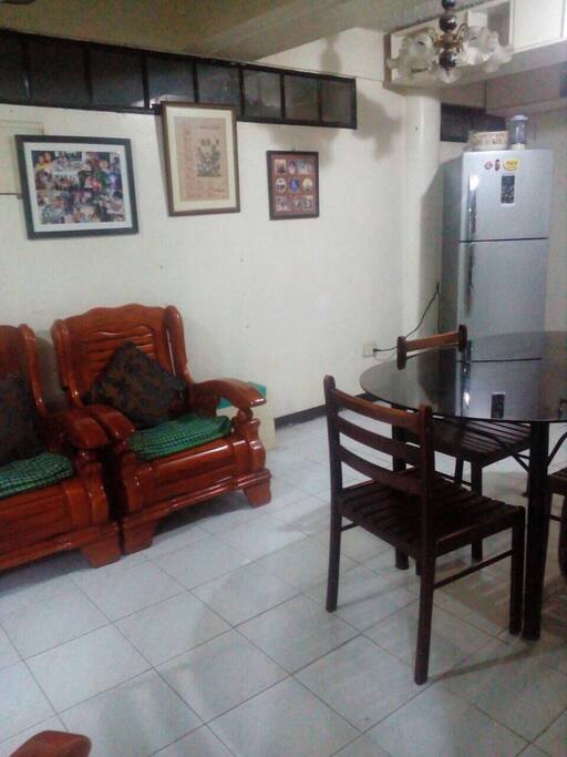 Communal sitting room and dining area