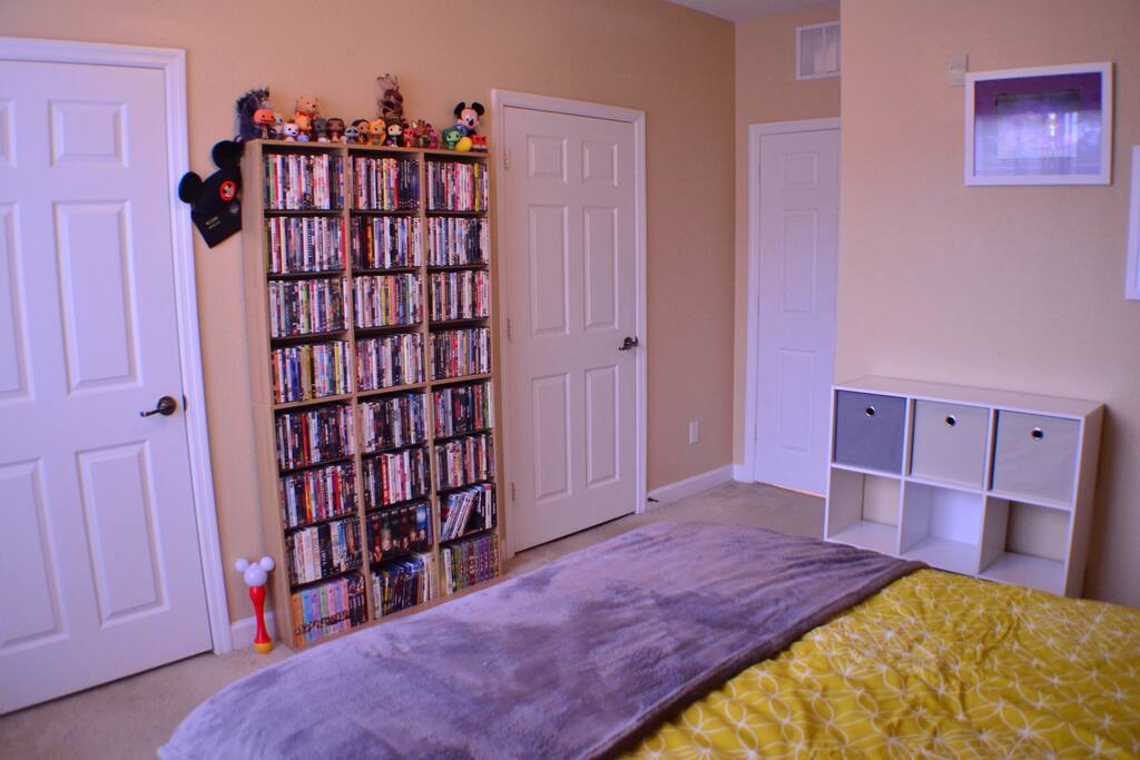 DVD collection.