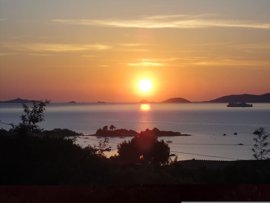 View from the terrasse on the Isolella island