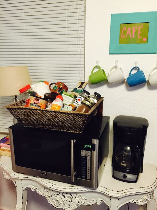Coffee bar always stocked and available for visitors!