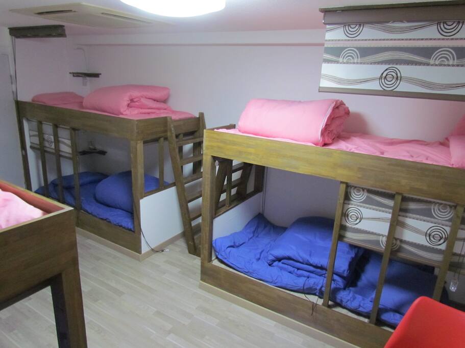 Cozy bunk bed and cleaned beding
