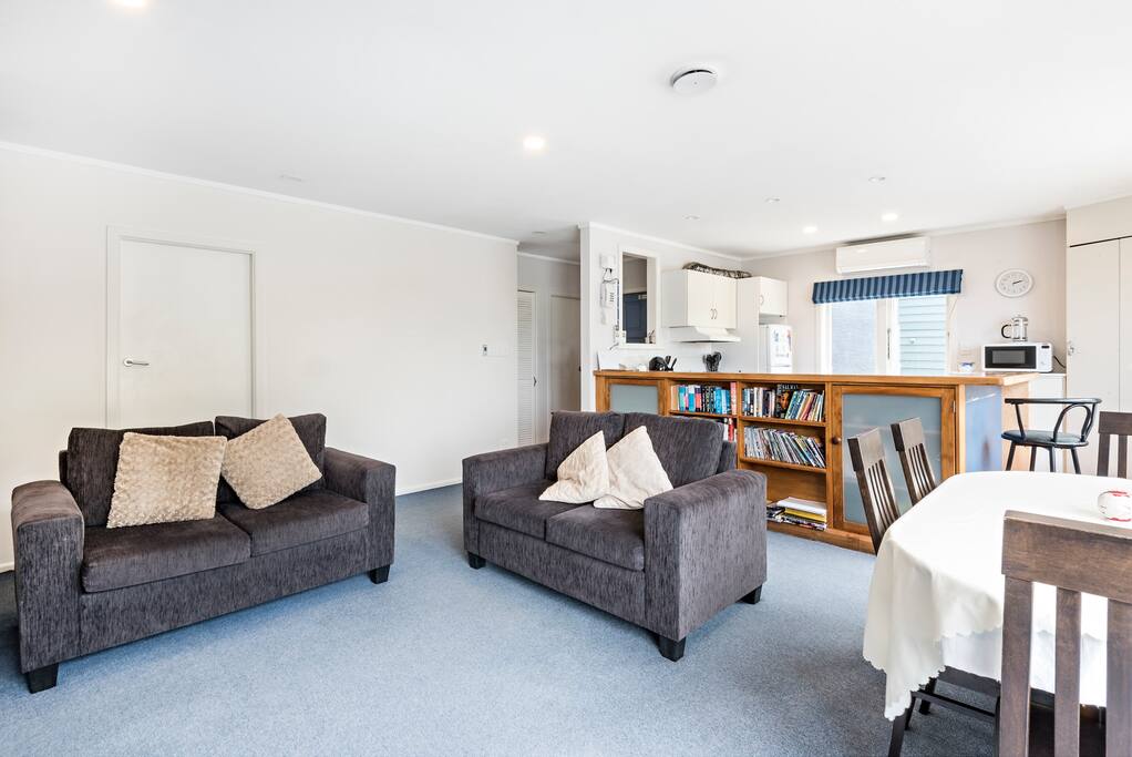 Lounge/dining area is perfect for a family. Home away from home