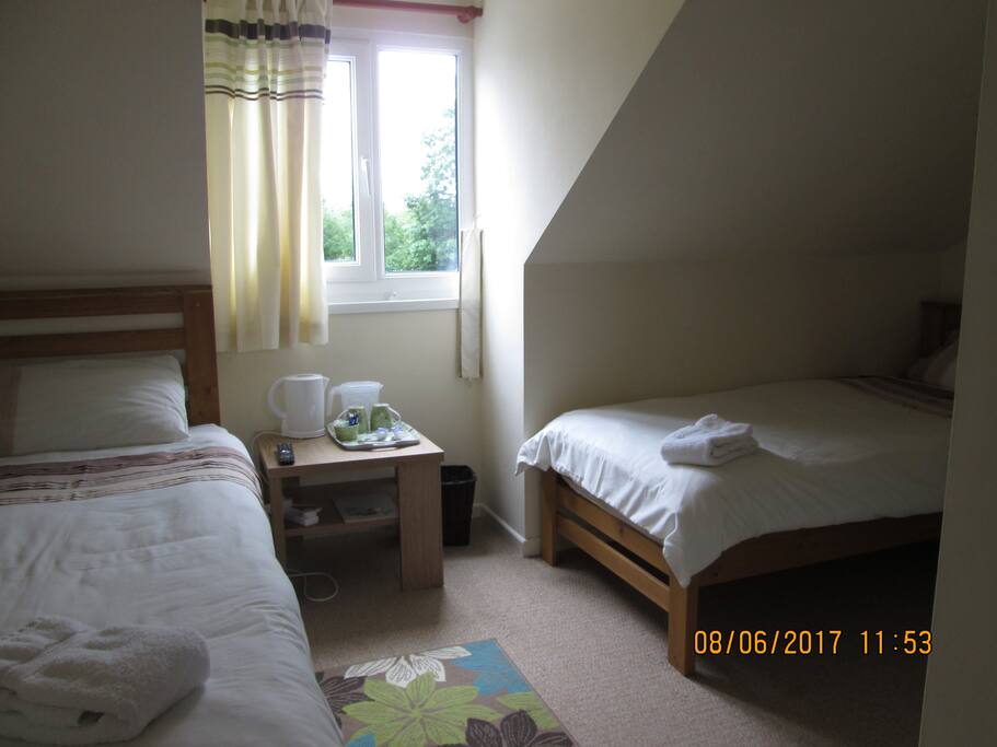 twin room with ensuite and tea/ coffee making facilities