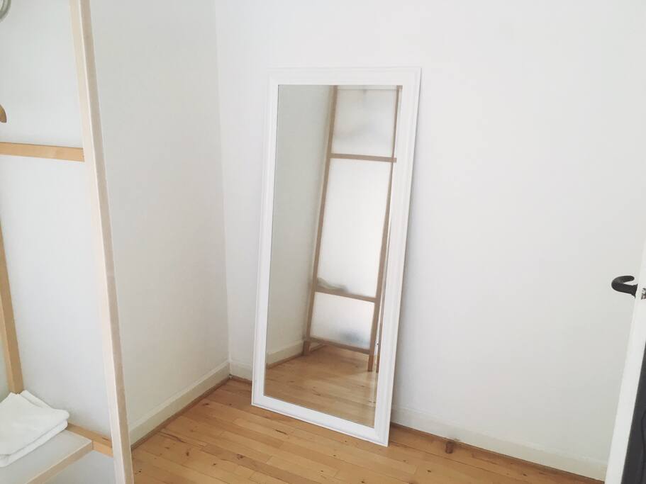 New mirror in the room, September 2016.