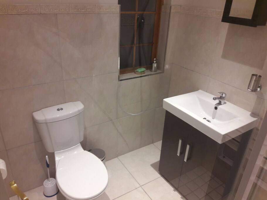 private bathroom with shower