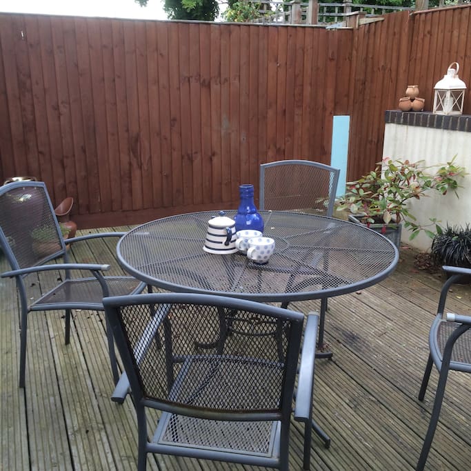 Have a peaceful breakfast on my private outdoor decking area