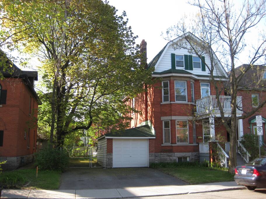 Treed Backyard and Parking available