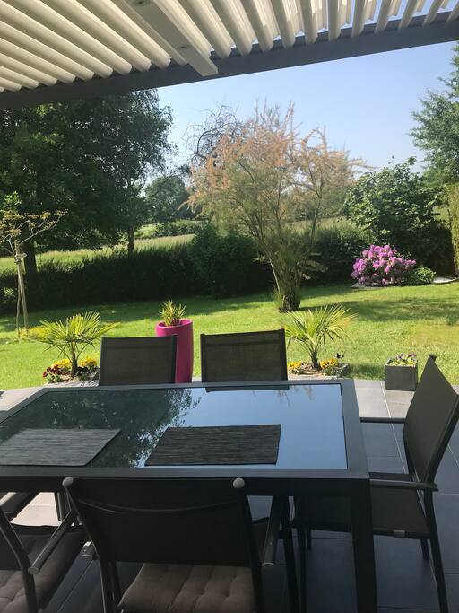 Terrasse pour les petits déjeuners