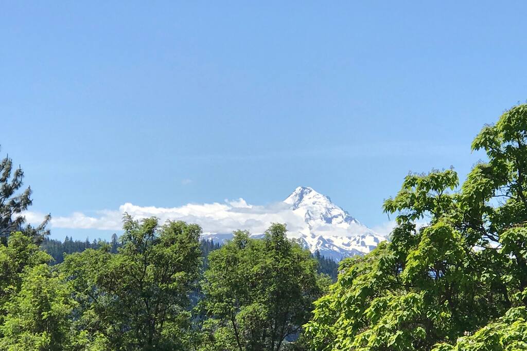 Mt Hood in spring/summer from landing