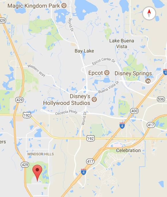 Property is just outside the Disney Complex.