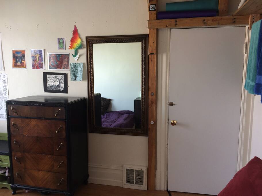dresser and mirror