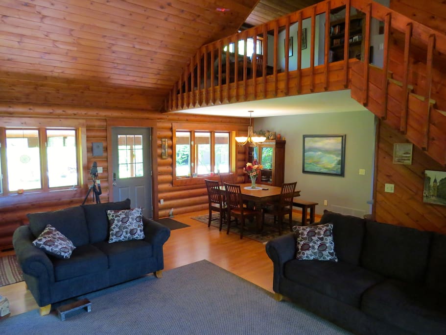 View to the dining room.