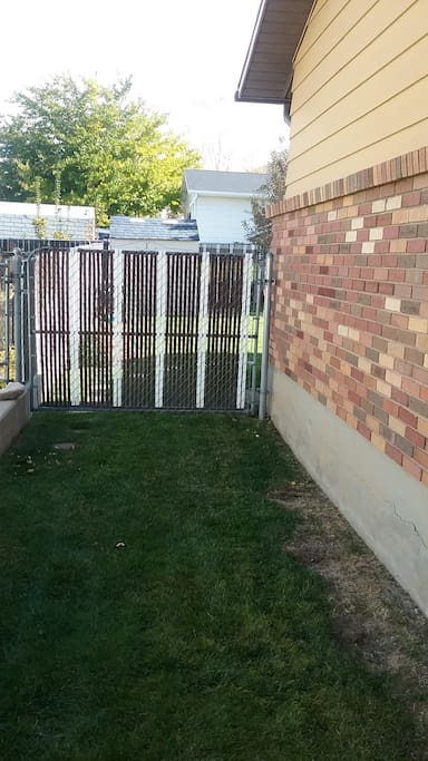 You enter the backyard through these gates.