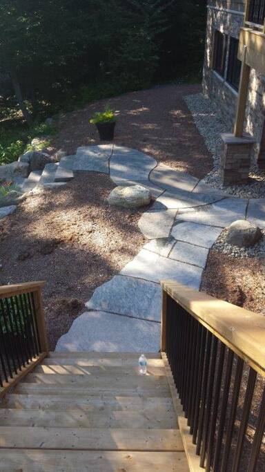 Stairway from the deck