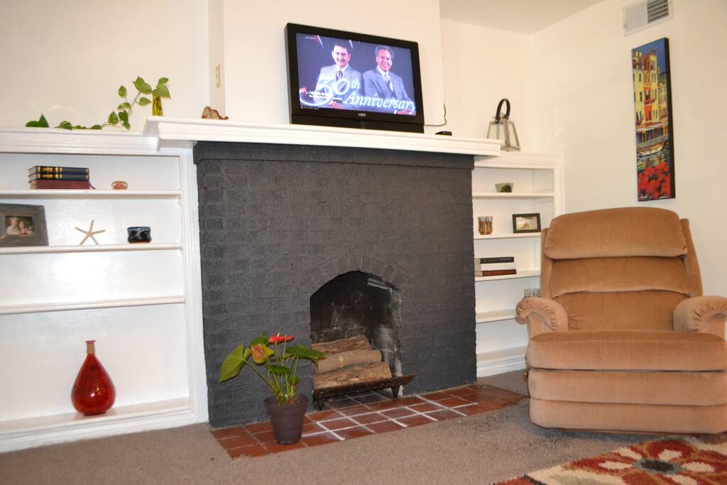 of course a television with Roku is provided so you never have to leave the house