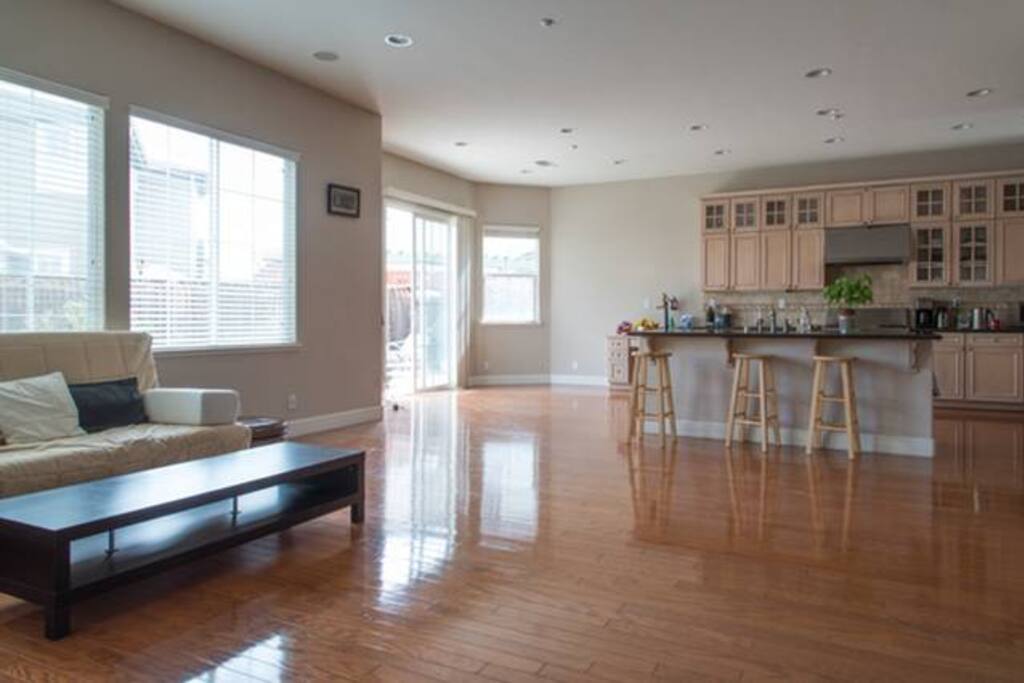 Shared kitchen & living area