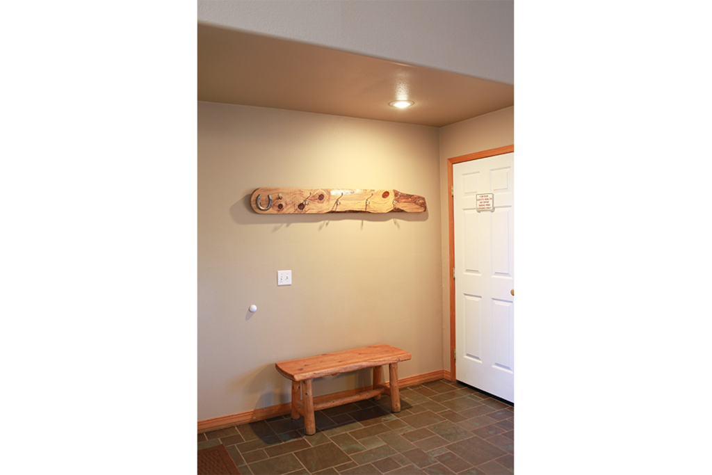 Feel at home as you kick off your shoes and hang your coats in the spacious entryway of the chalet.
